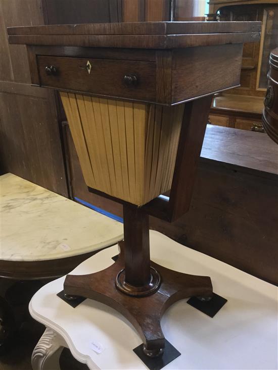 19th century rosewood games/work table